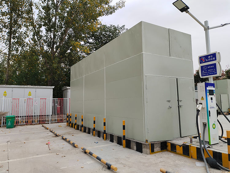 郑州-亚新紫藤公馆停车场充电桩分体柜降噪治理