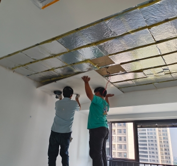 苏州吴中区一家庭预防楼上噪音提前隔音吊顶